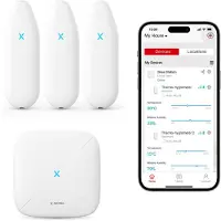 X-Sense Smart Hygrometer bundel - 3 Hygrometers en Base Station