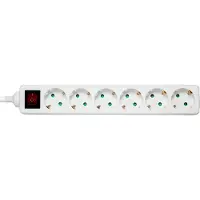 Deltaco 6 Socket Power Strip