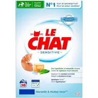 Le Chef Le Chat Sensitive Waspoeder - Marseille & Aloe Vera - Hypoallergeen - 38 Wasbeurten