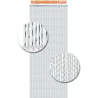 Vliegen gordijnen expert Vliegengordijn, bali 92 x 210 cm, zwart 92 x 210 cm op het kozijn