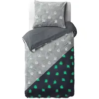 Sleeptime dekbedovertrek Glow in the dark Spooky Grey 140 x 200/220 cm