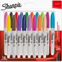 Sharpie permanente markers | Fijne punt | Diverse vrolijke kleuren | 18 stuks