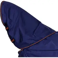 Bucas Halsstuk Therapy Turnout Donkerblauw-oranje - XS