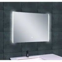 Wiesbaden Duo spiegel 80x60x3.5cm 5mm 12volt LED met lichtschakelaar en spatwaterdicht aluminium