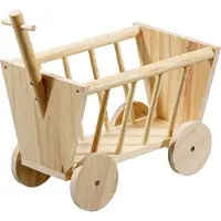 Flamingo - Hayrack wagon in wood, M 29x19x21cm - (540058501033)