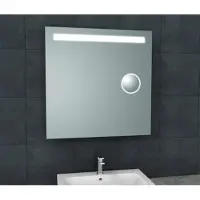 Wiesbaden Tigris Spiegel Met Led Verlichting + Scheerspiegel 800x800 - Glas - Vierkant - Spiegels, Badkamerspiegels - 8720195541189