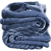 De Witte Lietaer Plaid Cosy Blue Indigo-150 x 200 cm