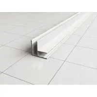 Wiesbaden Slim hoekprofiel 2000 x 10 mm mat wit