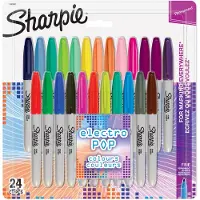 Sharpie Permanentmarkers | Fijne punt | electropop en diverse Kleuren | 24 stuks
