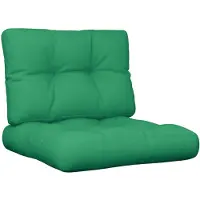 vidaXL Palletkussens 2 st stof groen