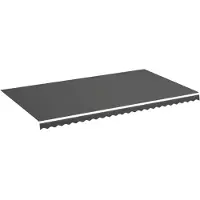 vidaXL Vervangingsdoek voor luifel 580x345 cm polyester antracietkleurig