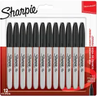 Ginza.se – Permanent Marker Fine – Zwart – 12-Blister