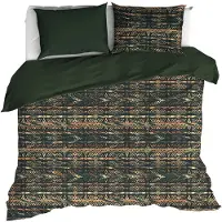 De Witte Lietaer Dekbedovertrek Rufus Khaki Flanel-200 x 200 / 220 cm | 2-Persoons
