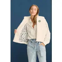 Pom Amsterdam Dames Blazers Gilet - Teddy Love - Ecru - Maat 44