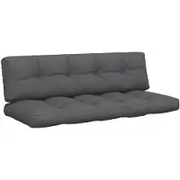 vidaXL Palletkussens 2 st stof antracietkleurig