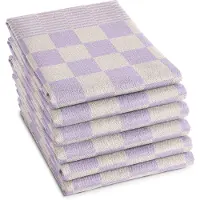 DDDDD - 6x Theedoek - Barbeque - 65x65 cm - Pastel Lila - Set van 6 stuks