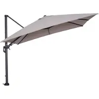 Garden Impressions Hawaii zweefparasol 300x300 cm - frame carbon black - doek zand