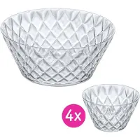 Koziol - Crystal Salad bowl 350 ml with 4 bowls