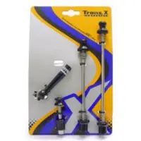 Tranzx Tranz X Quickrelease set (V+A) zwart (trekas/snelspanner)