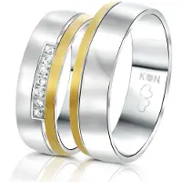 Lucardi Ring goud / zilver