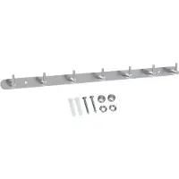 Intirilife roestvrijstalen kapstok model b - 7 haken - jashaken in 5 verschillende designs kledinghaken garderobe