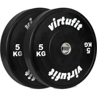 VirtuFit Bumper Plate - Olympische Halterschijf van Rubber - 50 mm - set 2 x 5 kg