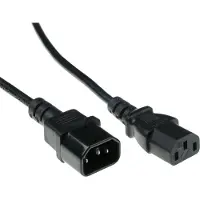 ACT AK5164 230V Stroomkabel C13/C14 Zwart - 30 cm