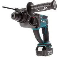 Makita Boormachine + slagboor, BHR 202 Accu combihamer 18V 2,0J SDS Plus in Makpac met 2x 3Ah accu en lader (Oplaadbare batterij)