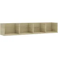vidaXL Cd-wandschap 100x18x18 cm bewerkt hout sonoma eikenkleurig