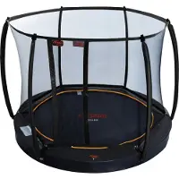 Avyna Trampoline Pro-Line FlatLevel 08 + Royal Class Veiligheidsnet Zwart