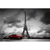 Dimex Fotobehang - Retro Car in Paris 375x250cm - Vliesbehang