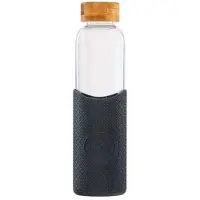Neon Kactus - Waterfles 550 ml Rock Start - Borosilicaatglas - Zwart