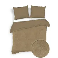 Zohome Dekbedovertrek Velluto Pale Gold - 240 x 200/220 cm