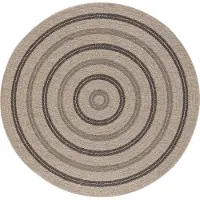 Surya - RHONDA - Beige jute-look rond tapijt - Voor binnen en buiten