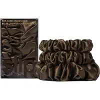 Slip Pure Silk Back To Basics Assorted Scrunchies Dark Brown Haarelastiek 3 st