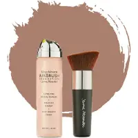 Jerome Alexander Magic Minerals AirBrush Foundation 2-delige set by – Inclusief Foundation Kwast - Make-up met een natuurlijke dekking - Medium Dark