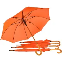Discountershop Paraplu 5 stuks - Set van 5 Oranje Automatische Paraplu's 102cm | Windbestendig Paraplu Voor Volwassenen | Groot Formaat | Ideaal voor Koningsdag!