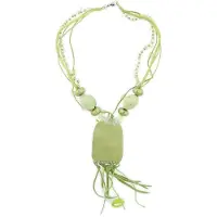 Behave - Groene Ketting Met Hanger - Nikkelvrij - Bohemian Zomerlook