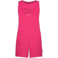 B.NOSY Meisjes jumpsuit - Teddy - Helder roze. Maat: 158/164