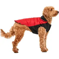 Goo-eez Hondenkleding, Mock Neck Signature Jas, rood/zwart