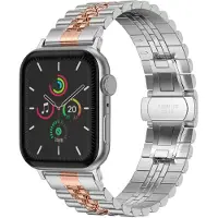 Selencia Jubilee stalen bandje voor de Apple Watch | 38/40/41/42 mm - Zilver & Rosé Goud