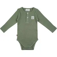 Frogs and Dogs - Wafel Romper LS | Khaki - Katoen - Maat 80