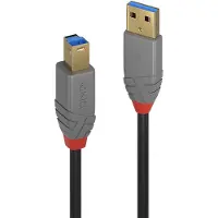 Lindy 36744 USB-kabel USB 3.2 Gen1 USB-A stekker, USB-B stekker 5.00 m Zwart
