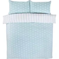 So Soft dekbedovertrek Spots & Stripes - microvezel - blauw - lits-jumeaux