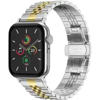Selencia Jubilee stalen bandje voor de Apple Watch | 44/45/46/49 mm - Zilver & Goud