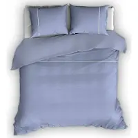 Romanette Flanellen Romanette Dekbedovertrek Duchesse Blauw/Wit-200 x 200/220 cm