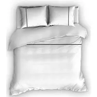 Romanette Dekbedovertrek Duchesse Wit Zwart Flanel-240 x 200 / 220 cm | Lits-Jumeaux