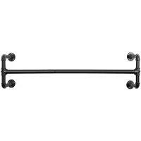 Songmics Hoppa! Kledingroede Voor Aan De Wand, Kapstok In Industrieel Design, Wandmontage, Ruimtebesparend, 110 X 30 X 29,3 Cm, Belastbaar Tot 60 Kg,