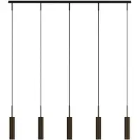 Audo Copenhagen Tubulaire rail hanglamp 5 Anodized bronzed
