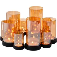 Philippi Waxinelichthouder BELLO HORIZONTE 29 cm, zwart, ijzer/glas, Philippi